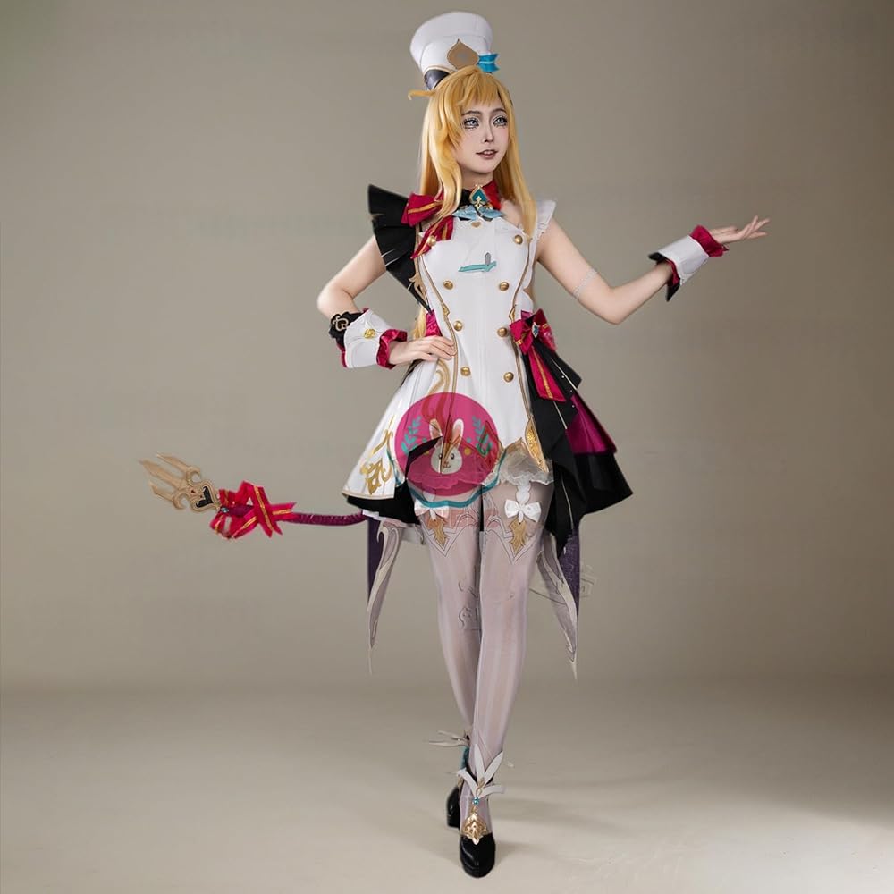 原神　エスコフィエ　コスプレ衣装　フルセット Amazon.co.jp: 【Azuiblc】コスプレ衣装 原神 エスコフィエ ウィッグ